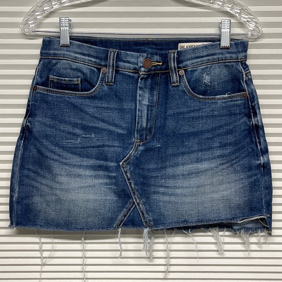 Blank NYC Dresses & Skirts - 25 // BLANKNYC Blank NYC Unfaithful Raw Step Hem Denim Jean Mini Skirt